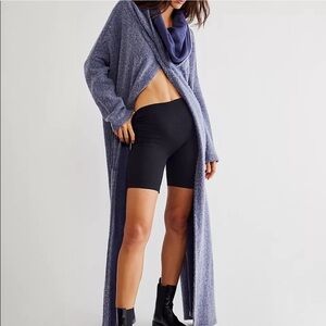 Free People OMG Pullover Longline Sweater Size XS/S Blue